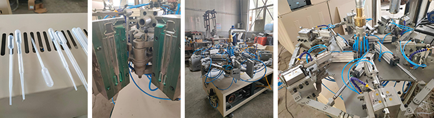 Machine de moulage par soufflage rotative à 4/6/8 stations pour la fabrication de compte-gouttes